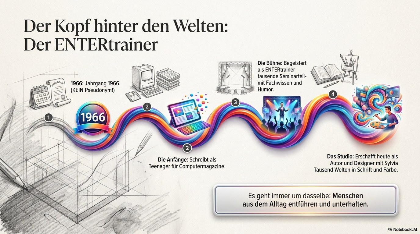 Der ENTERtrainer – Von Computermagazinen über die Bühne zum Autorenstudio