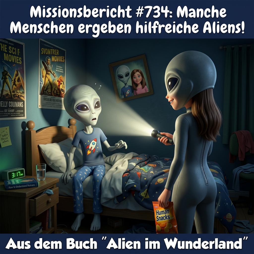 Kirk-Meme: Manche Menschen ergeben hilfreiche Aliens — Aus dem Roman Alien im Wunderland