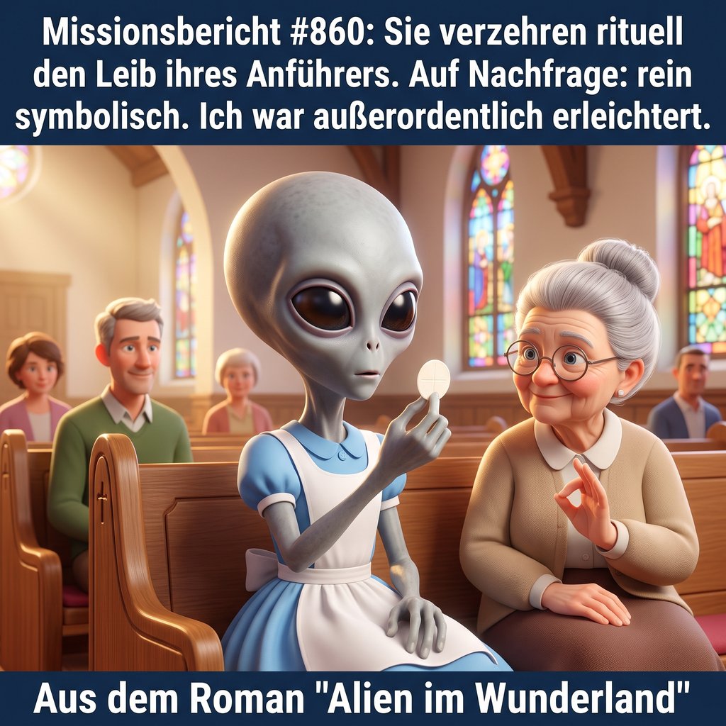 Kirk-Meme: Kirk und das Abendmahl — Aus dem Roman Alien im Wunderland