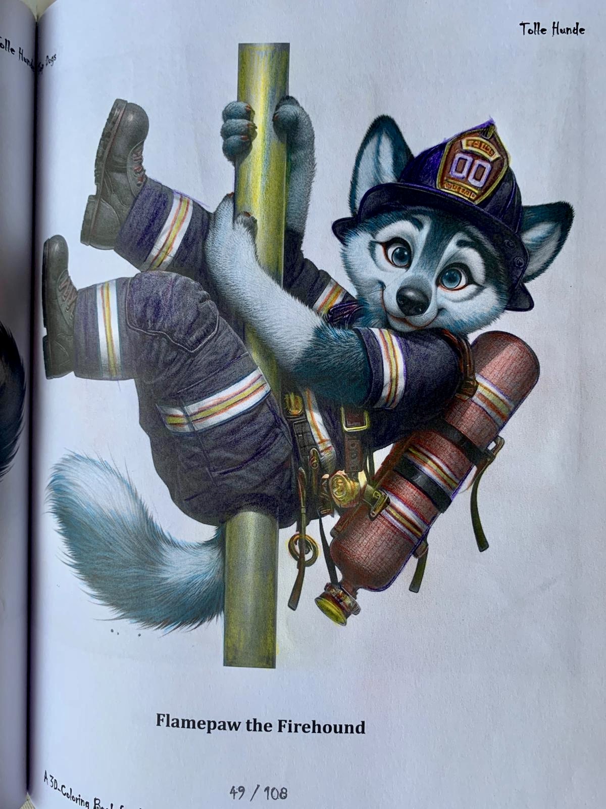 Hund ausgemalt