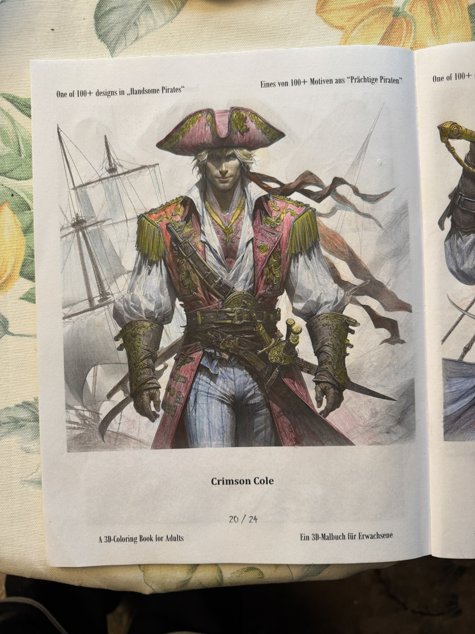 Pirat Cole ausgemalt