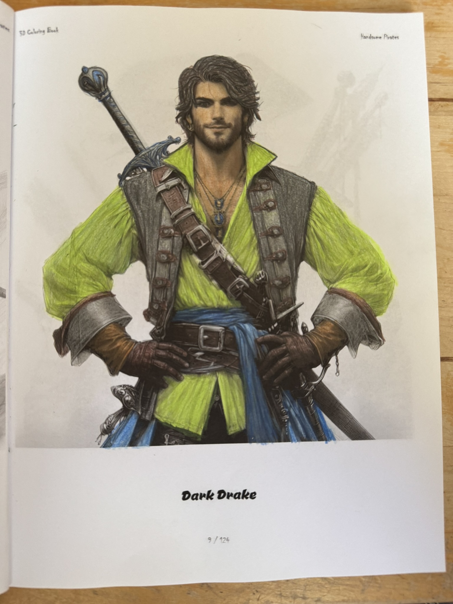 Pirat Drake ausgemalt