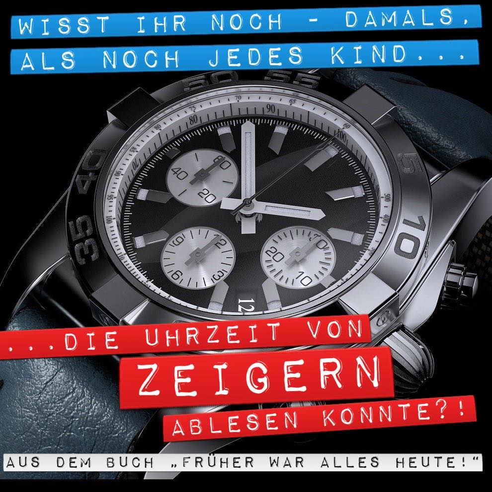 Uhrzeit von Zeigern ablesen